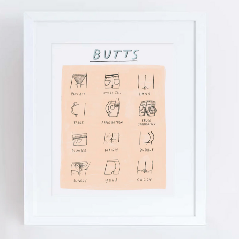 Butts Art Print 5x7