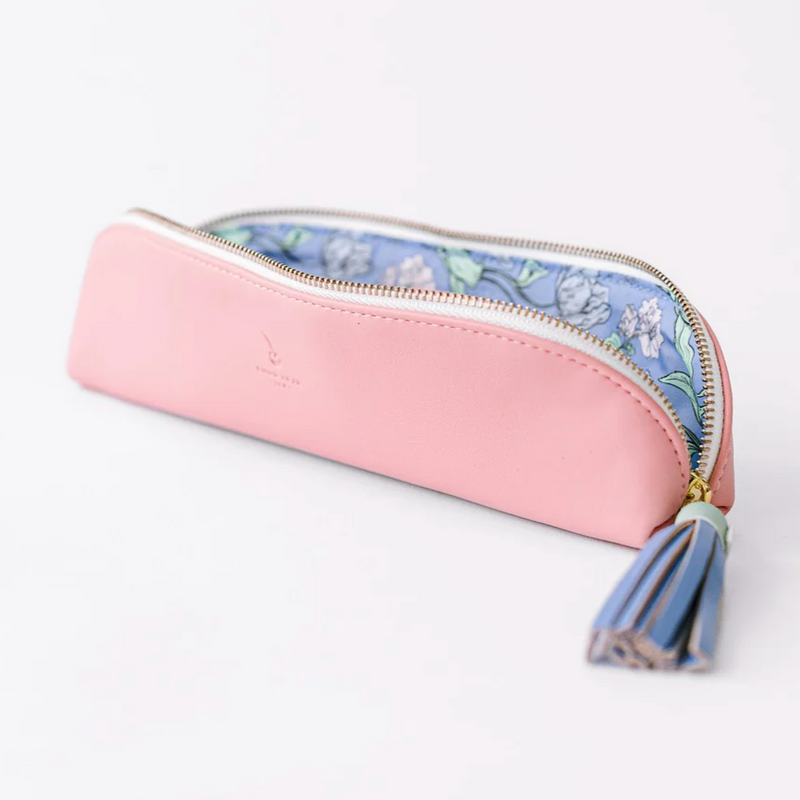 Luxe Slim Pencil Pouch- Pink