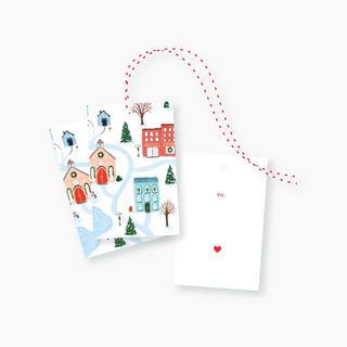 Merry Winter Town Gift Tags