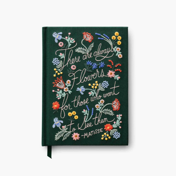 Always Flowers Embroidered Journal