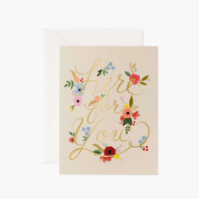 Floral Here For You Card