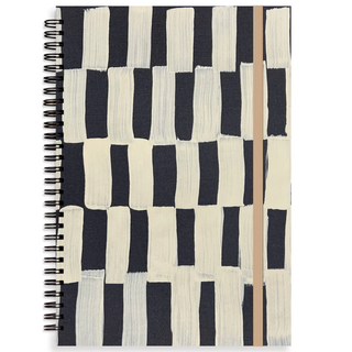 Black and White Striped Notebook