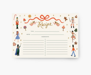 Nutcracker Recipe Cards