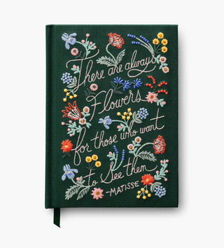 There Are Always Flowers Embroidered Journal