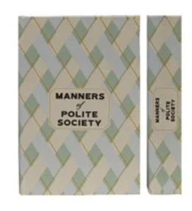 "Manners of Polite Society" - Canvas Book Storage Box