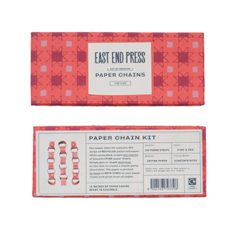 Pink & Red Paper Chain Kit