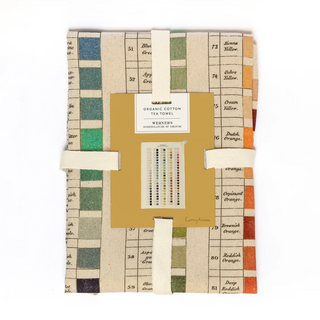 Organic Cotton Tea Towel - Werner's Nomenclature of Colours