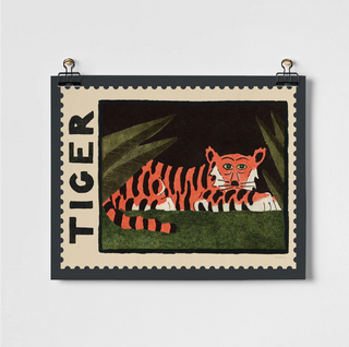 Tiger Vintage Stamp Fine Art Print