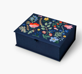 Large Embroidered Keepsake Box