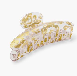 Gold Rose Claw Clip