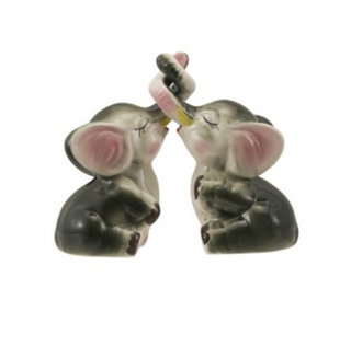 Ceramic Elephant Salt + Pepper Shakers