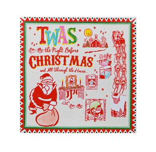 LED Light Up Santa Wall Decor Canvas