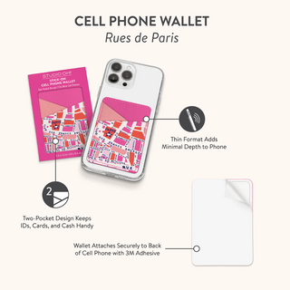Paris Stick-On Cell Phone Wallet