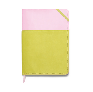 Vegan Leather Pocket Journal - Lilac + Matcha