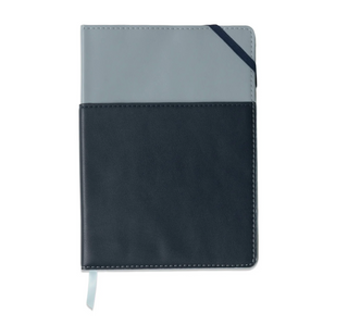 Vegan Leather Pocket Journal - Blue + Navy