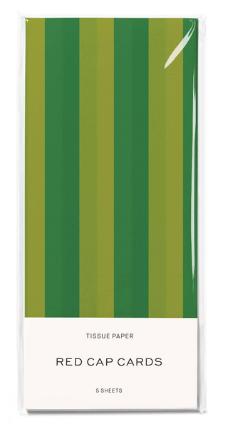 Green Stripes Tissue Paper