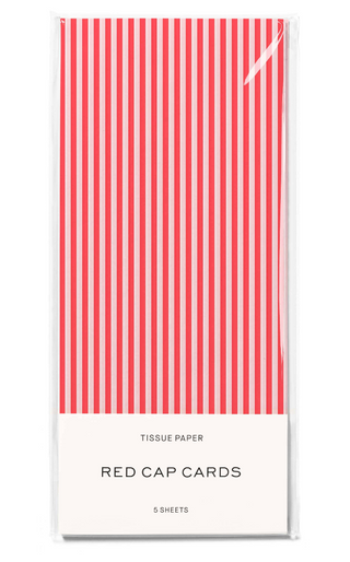 Red Pinstripes Tissue Paper
