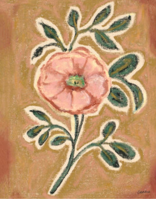 Oil pastel on raw cotton canvas