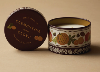 Clementine and Clove Tin Candle