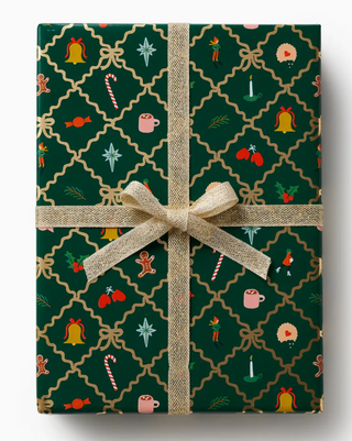 Holiday Argyle Continuous Wrapping Roll