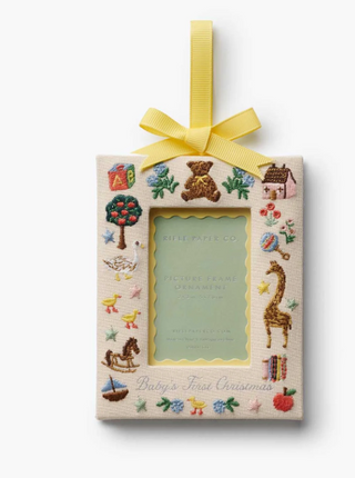 Embroidered Frame Ornament