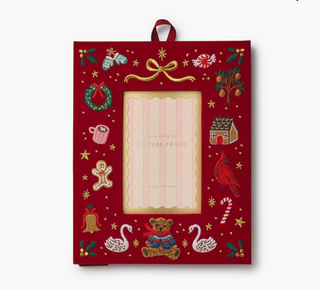 Christmas Bear Embroidered Frame