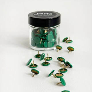 Emerald Italian Push Pins