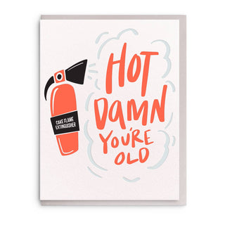 Hot Damn Letterpress Birthday Greeting Card