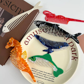 Whimsical Animal Acetate Combs，Vegetable Portable Hair Tools