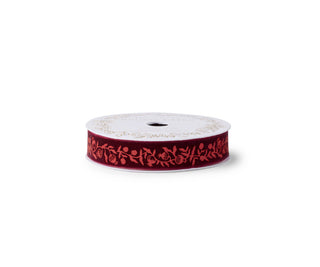 Christmastide Pomegranate Velvet Ribbon