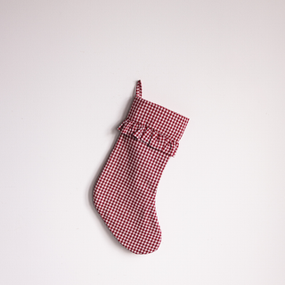 Red Gingham Holiday Stocking