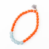 Recycled African Glass And Mixed Bead Bracelet: Orange