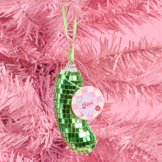 Disco Pickle Christmas Ornament