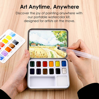 Watercolor Set with Brush - Essential
