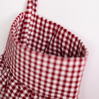 Red Gingham Holiday Stocking