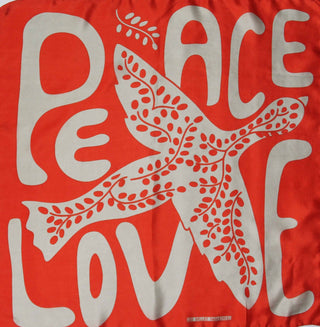 Peace and Love Orange Scarf