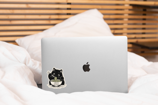 Crazy Mo Pho Sticker - cat, kitty, ramen, noodles, kitten