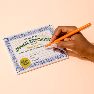 Spousal Recognition Certificate Notepad
