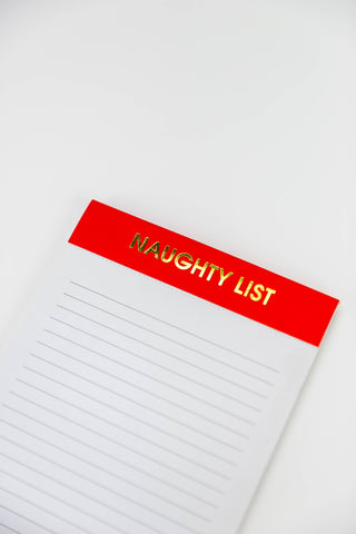 Naughty List - Lined Notepad