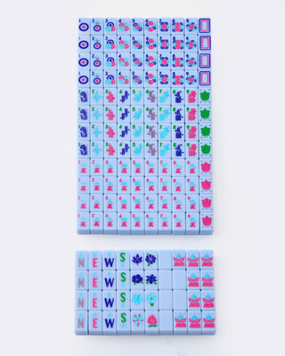 Parisian Blue Mahjong Travel Set