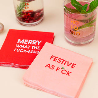 Festive As F*ck - Holiday Cocktail Napkins