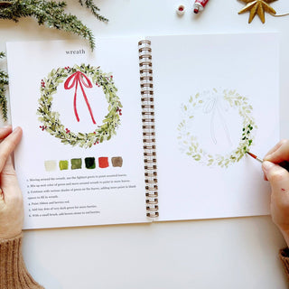 Christmas watercolor workbook