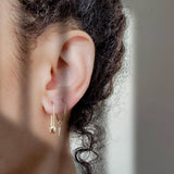 Safety Pin Hoop Earrings