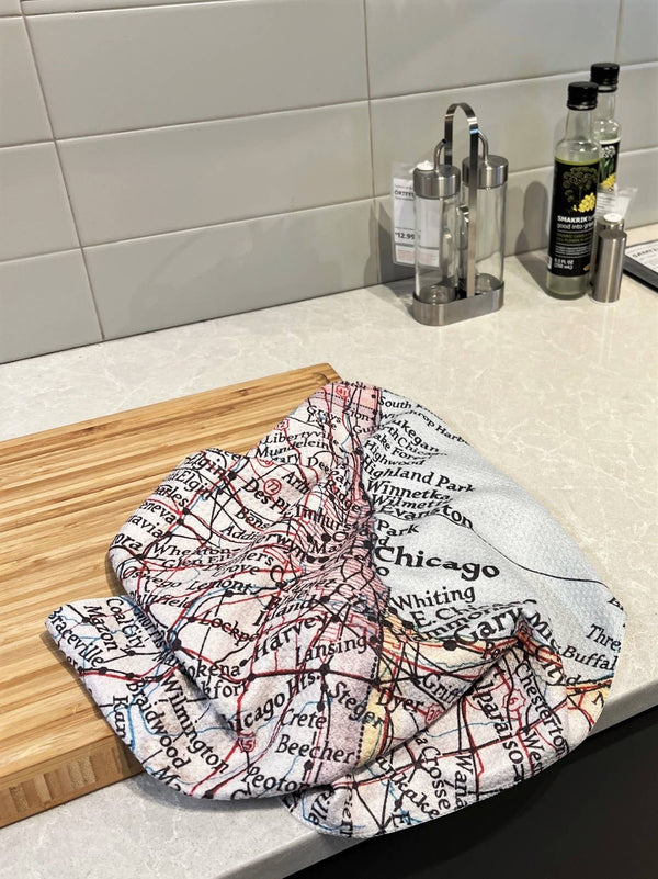 Hamilton Map Kitchen Towel Tea Towel