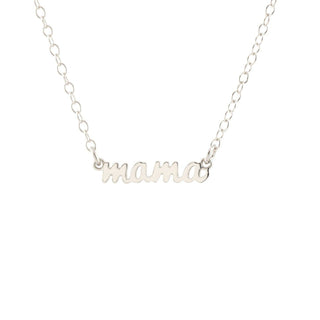 Mama Charm Necklace: Sterling Silver