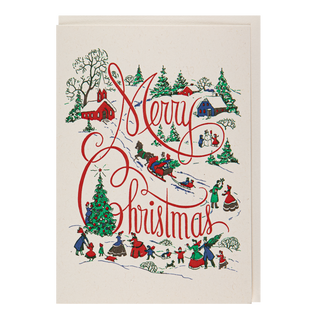 Merry Christmas Village Card