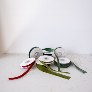 Forest Green Velvet Ribbon Holiday Decor