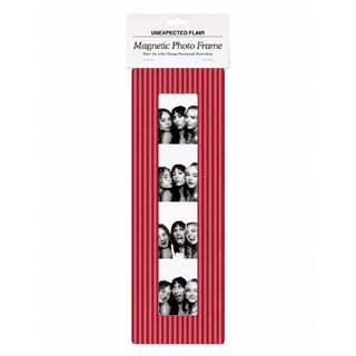 Magnetic Vintage Photobooth Frame - Pink & Orange Stripe