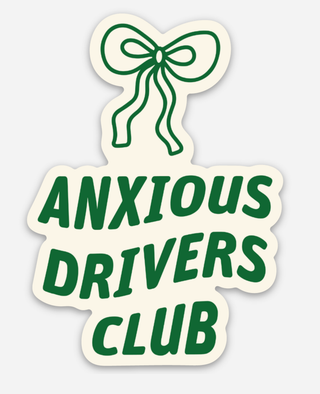 Funny Anxious Driver Sticker – Durable Vinyl for Cars & Bump