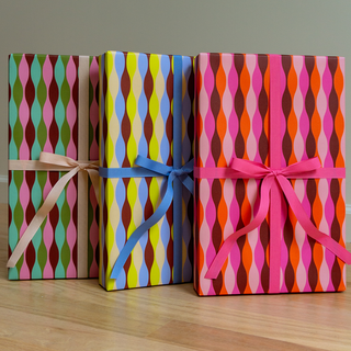 Pink Squiggles Wrapping Paper Sheet